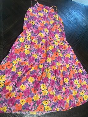 Floral Tiered A-Line Skirt - Pink Floral